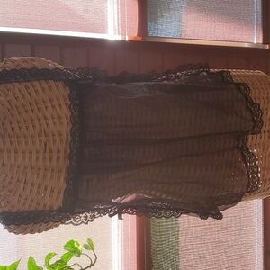 Mesh and lace chemise